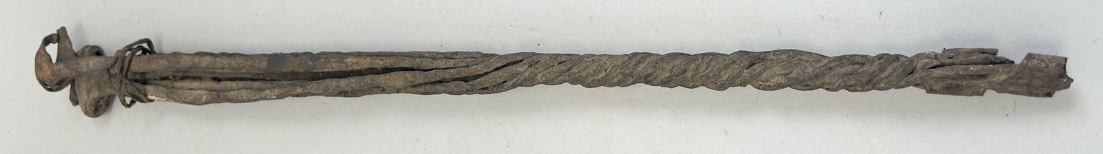 Forged Iron Kissi Currency: Forged iron bundle of fused Kissi currency, Sierra Leone/Guinea, West Africa. Approximate size, 22" length PROVENANCE:From the estate of Professor Philip Gould, New York