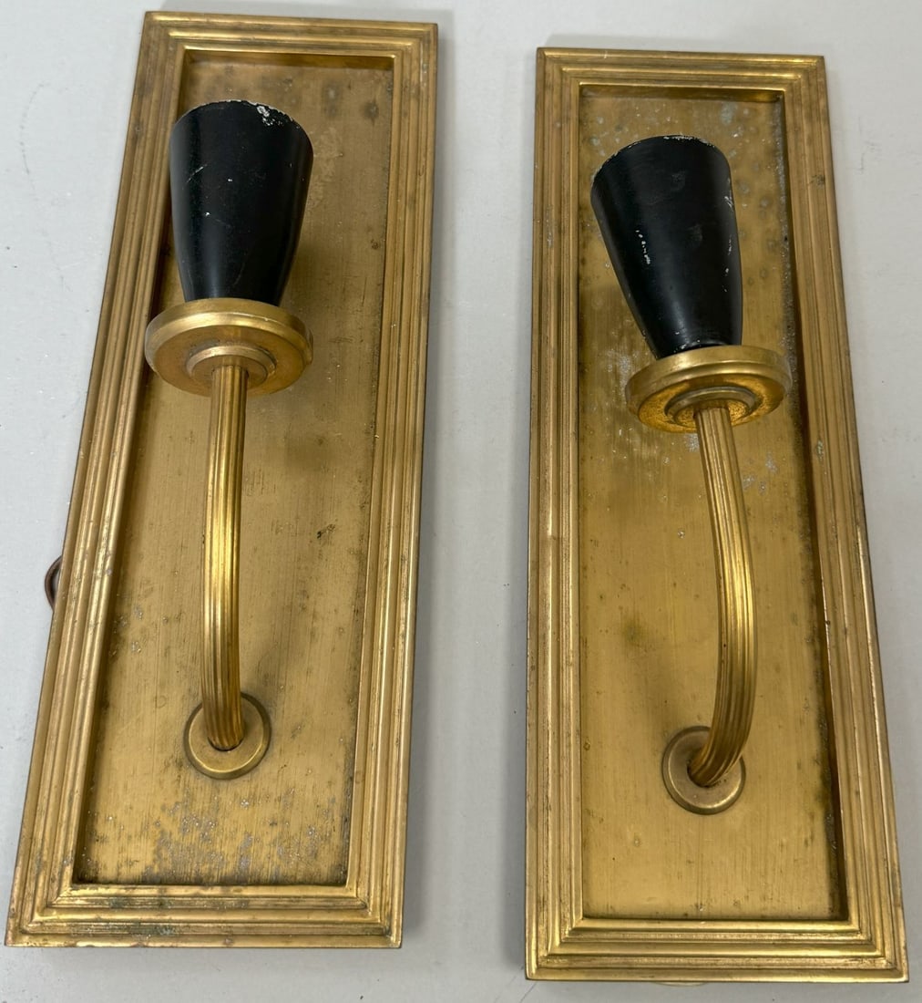 Pair of Brass Vintage MCM Wall Sconces (1 of 13)