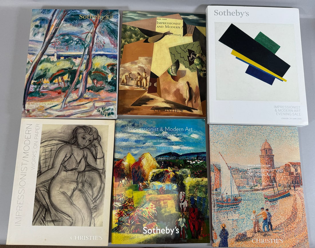 8 Sotheby's and Christie's Auction Catalogs Impressionist and Modern Art: Lot of 8 - 4 Christie's and 4 Sotheby's Auction Calatogs. Impressionist and Modern Art