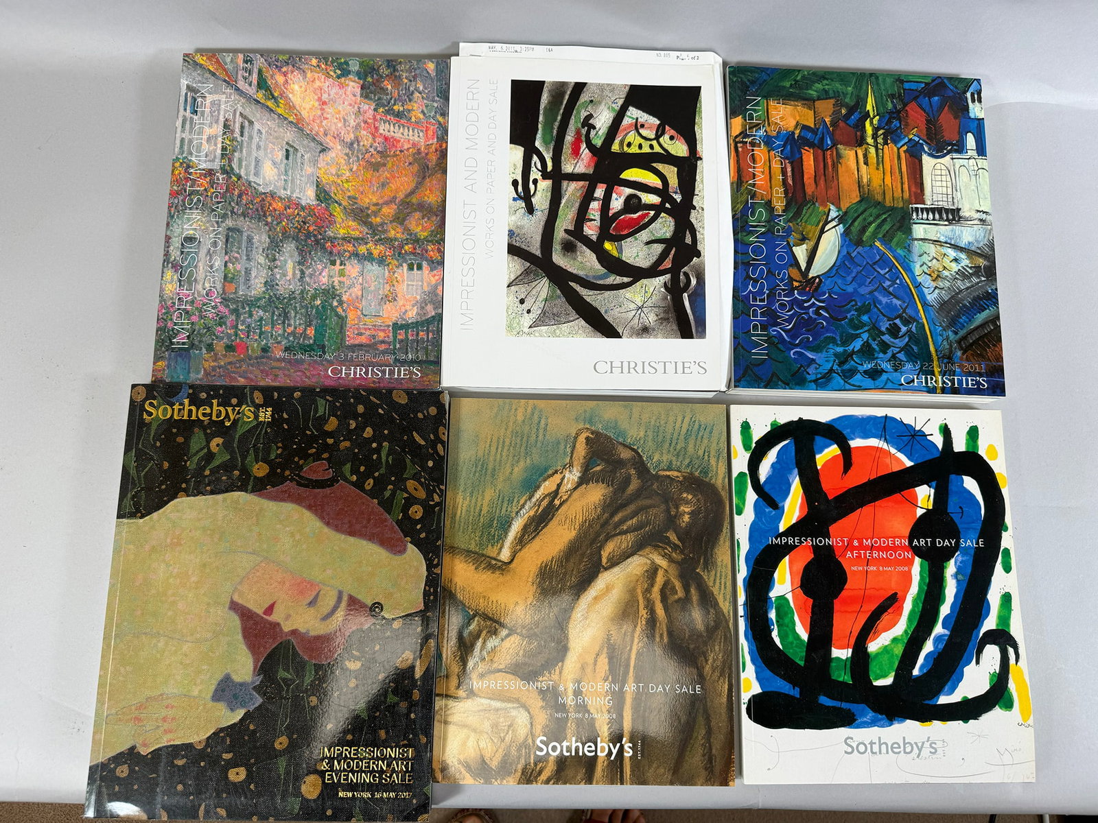 10 Sotheby's and Christie's Auction Catalogs Impressionist and Modern Art: Lot of 10 - 7 Christie's and 3 Sotheby's Auction Calatogs. Mostly Impressionist and Modern Art