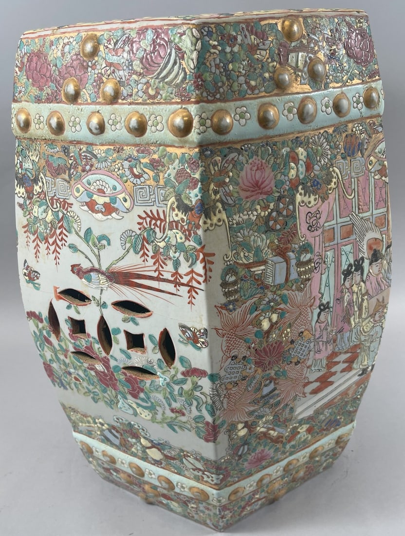 Vintage Chinese Garden Stool (1 of 4)