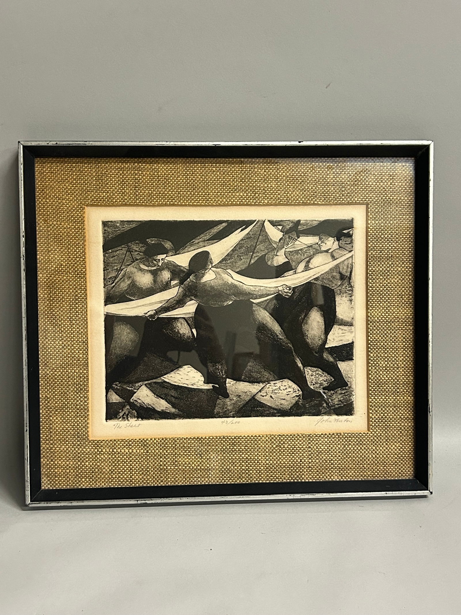 John Fenton Etching "The Sheet" (1 of 6)