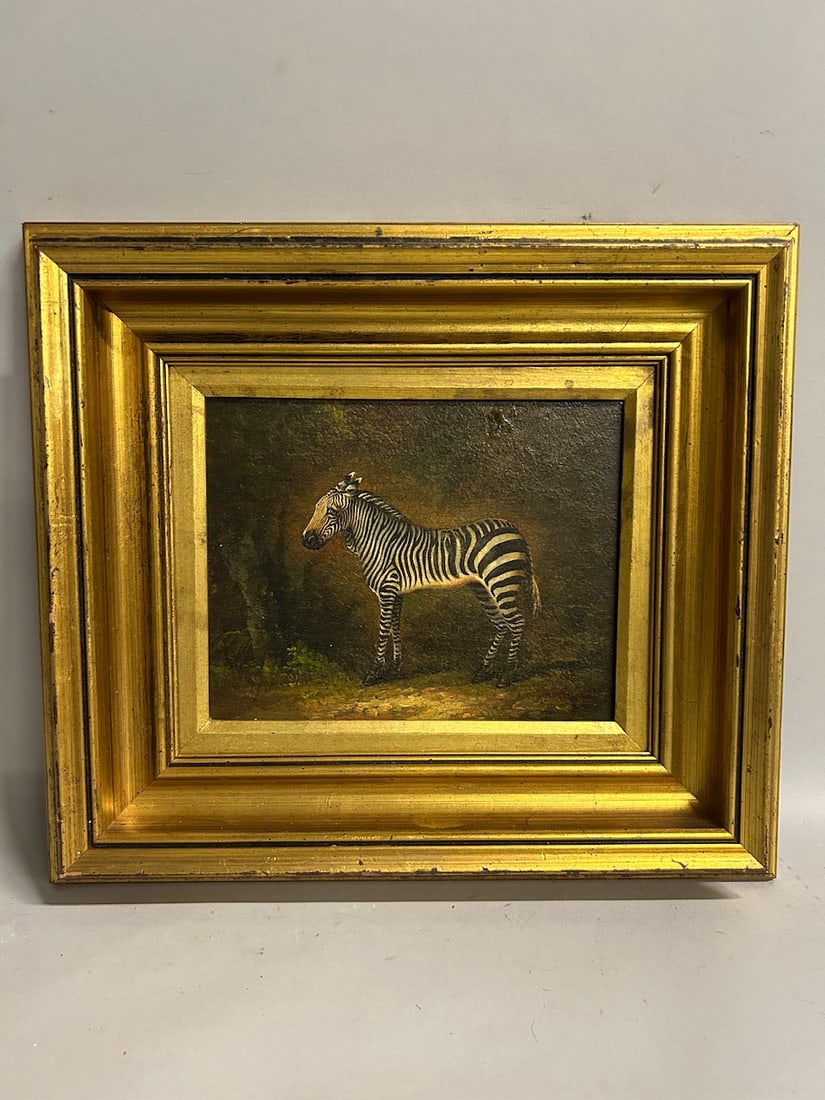 Oil on Canvas Zebra Painting (1 of 5)