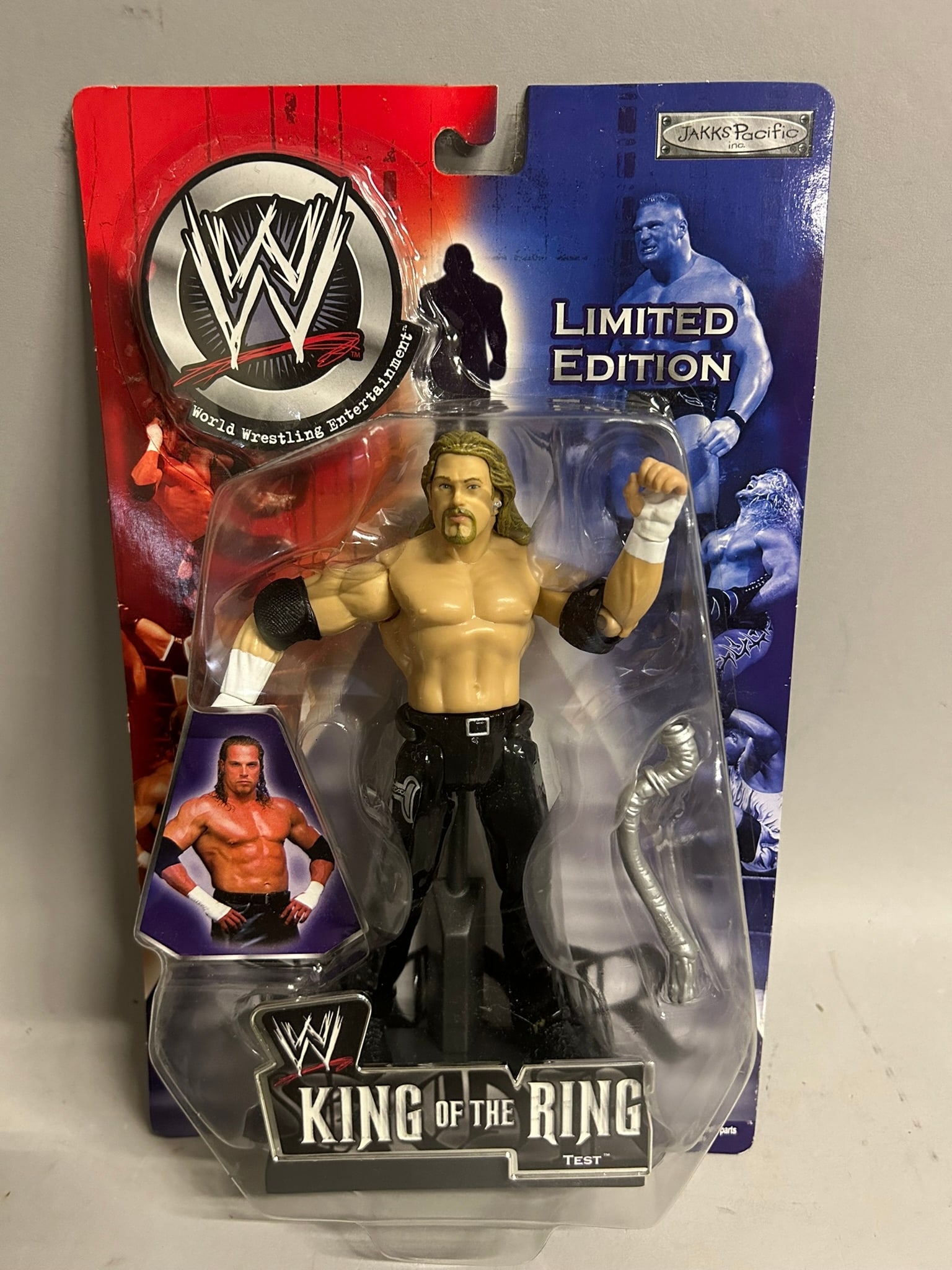 Collection of R3 Tech Blue Bloods and King of the Ring Wrestlers: Includes R3 Tech Blue Blood Billy Gunn, Chuck Palumbo, and Triple H. Includes King of the Ring Test, Chris Jericho, and Stone Cold Steve Austin.