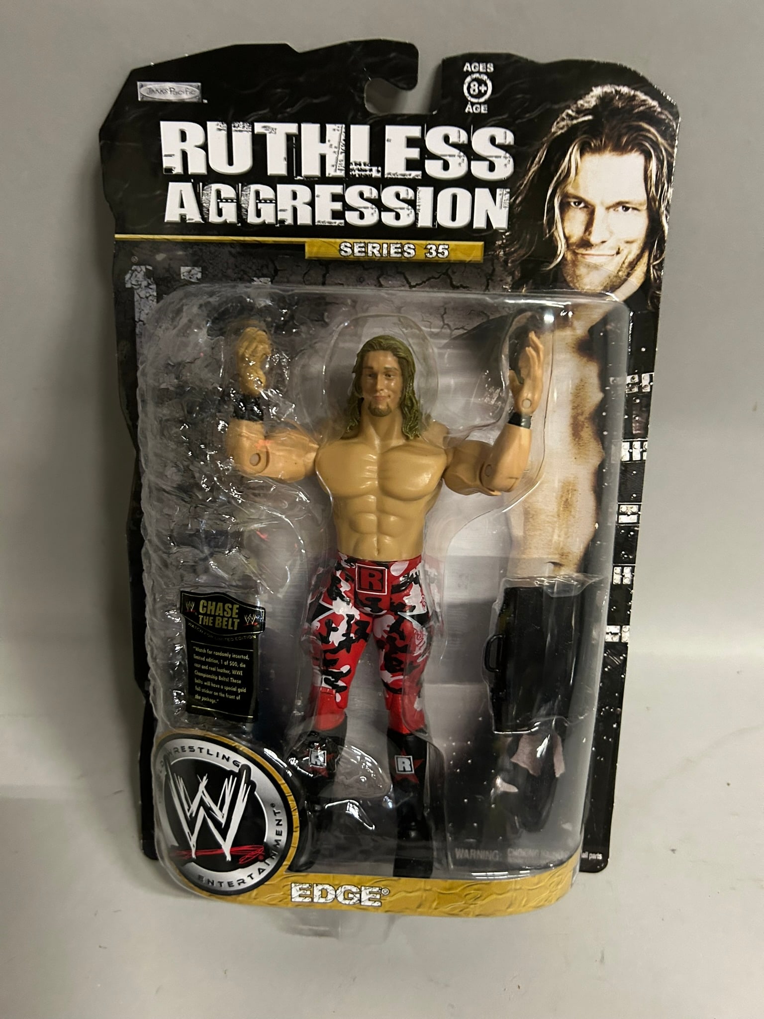 Collection of Jakks Pacific Ruthless Aggression Series Wrestlers: Includes Ruthless Agression Series 40 Chris Jericho and Series 29 Shawn Michaels. Includse Series 26 Chris Benoit and Series 35 Edge. Includes Series 32 Randy Orton and Series 36 Kofi Kingston.