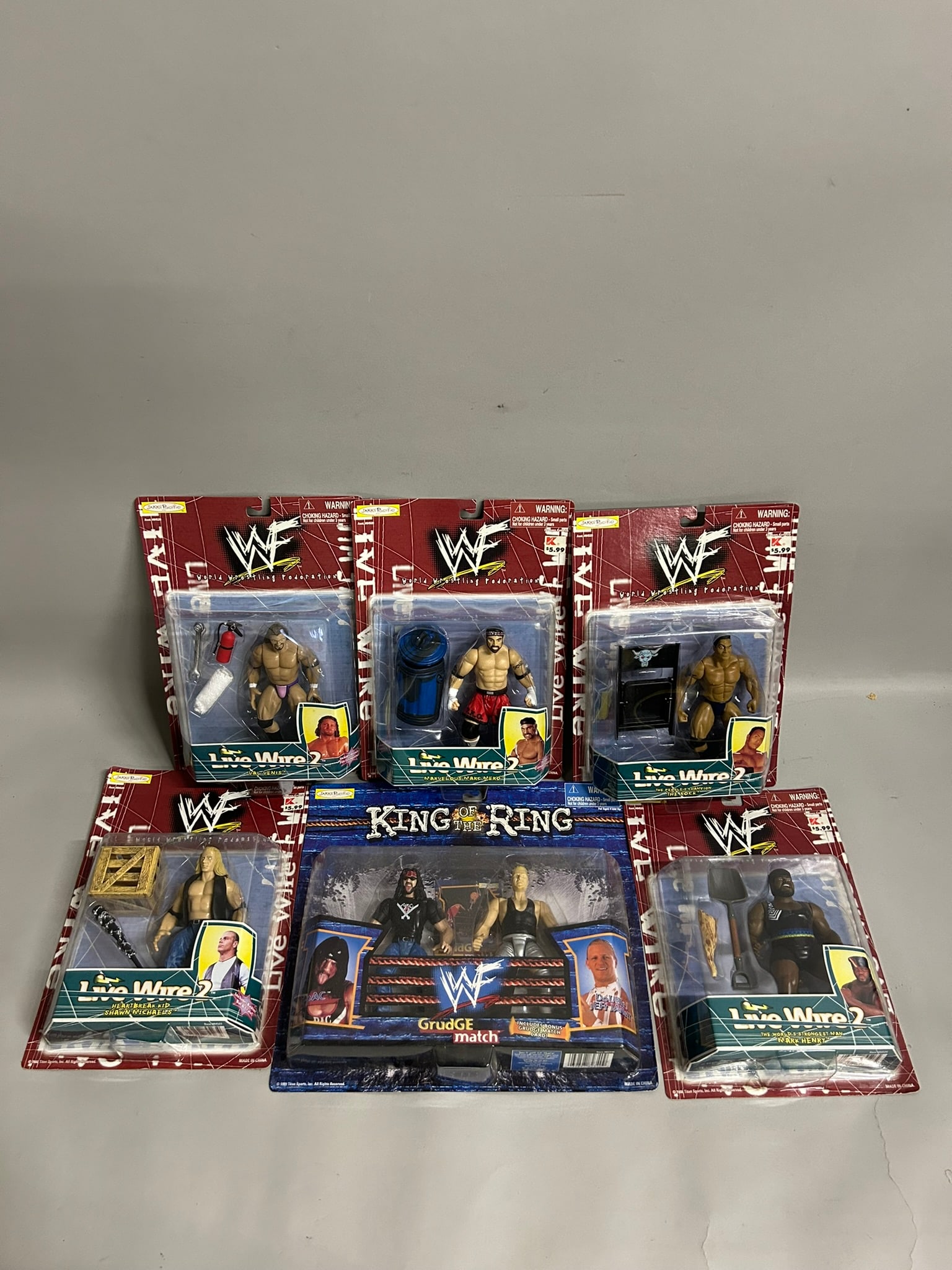 Collection of Jakks Pacific Live Wire 2 and King of the Ring Series Action Figures (1 of 19)
