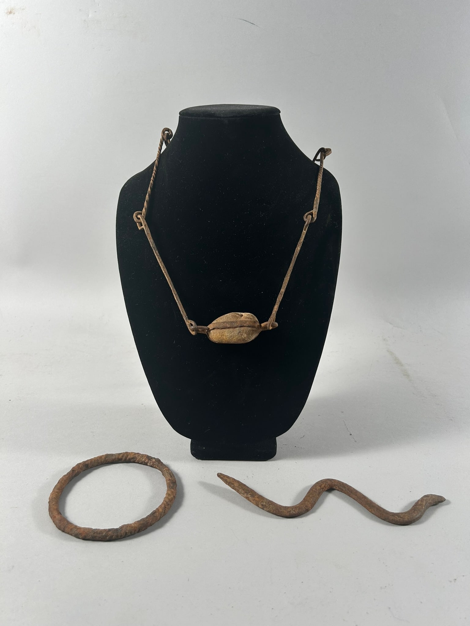 Dogon Necklace, Bambara Bracelet and Lobi Snake (1 of 5)