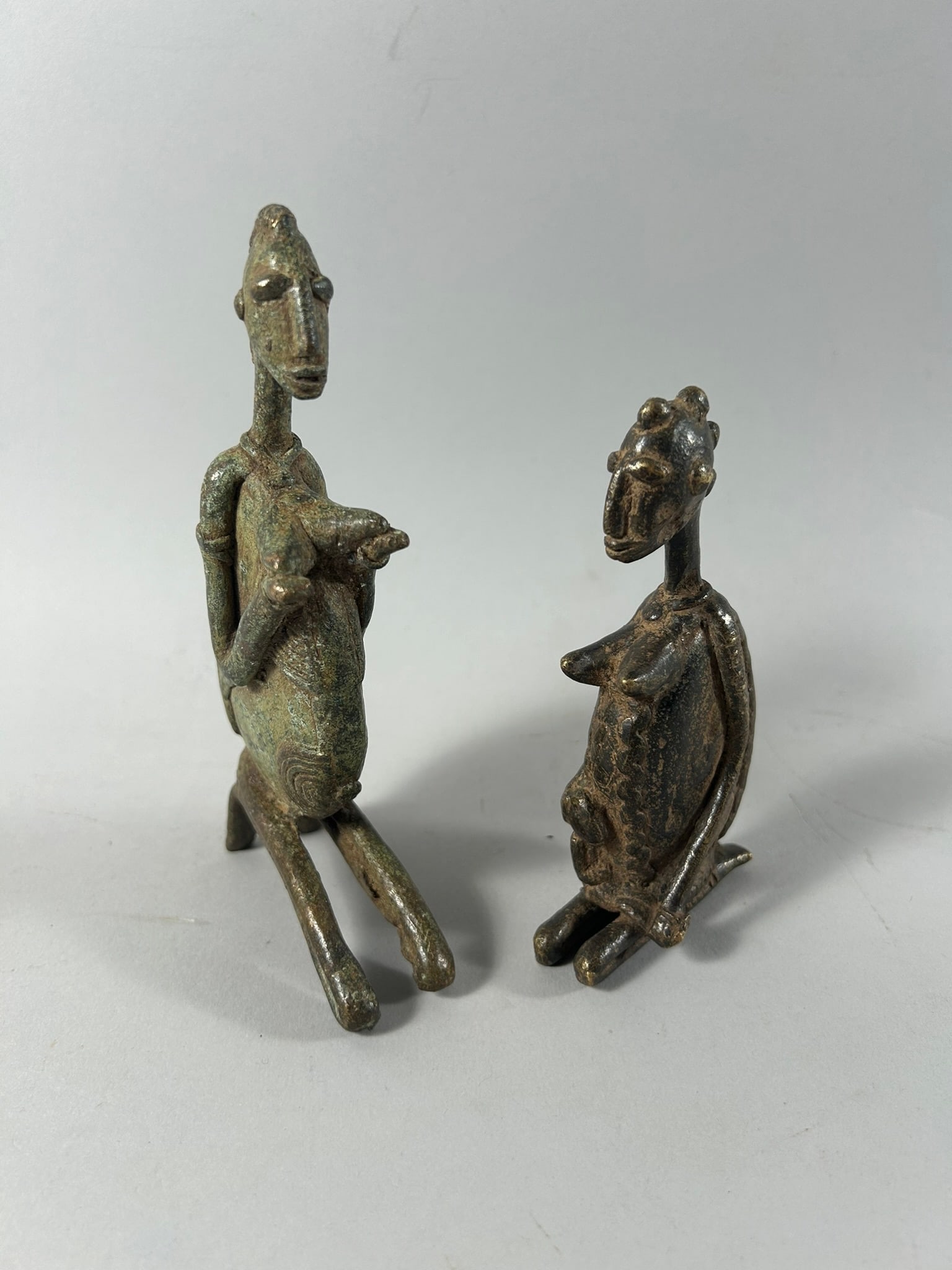 Dogon Style Copper Alloy Figures (2) (1 of 9)