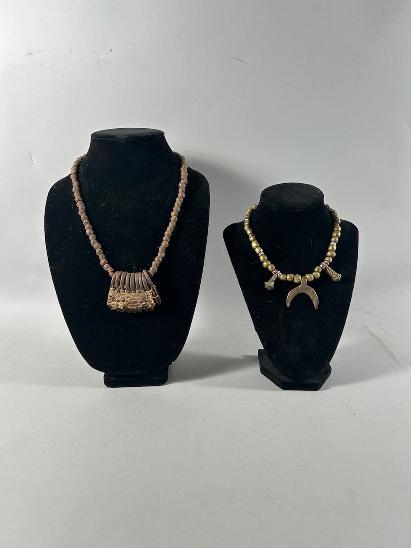 Copper Alloy/Glass and Iron Necklaces (2) (1 of 8)