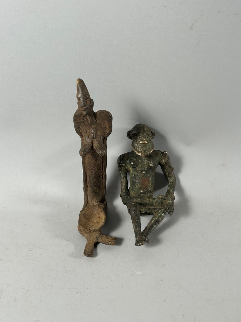 Dogon Style Copper Alloy Figures (2) (1 of 6)