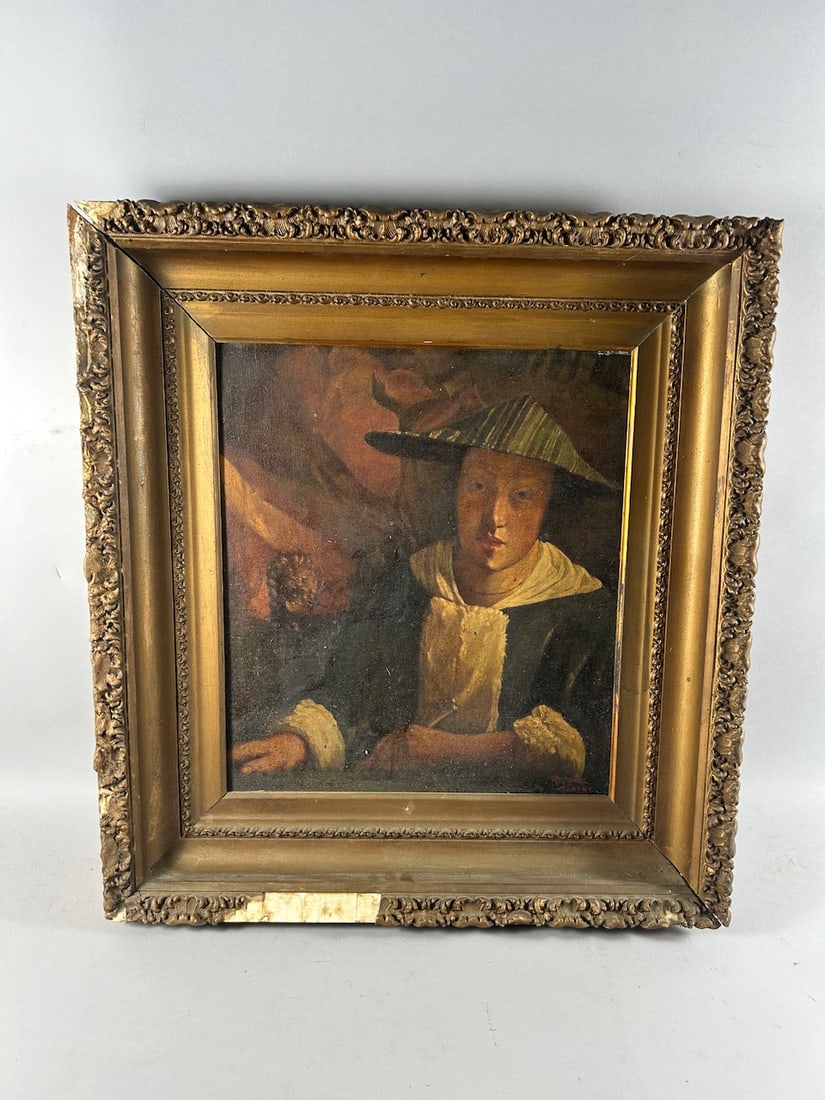 Antique Portrait of a Man by Raphael Todaro: Portrait of a Man by Raphael Todaro, oil on canvas, signed lower right, 16.5"h x 14.5"w (sight), 25"h x 23"w (frame)