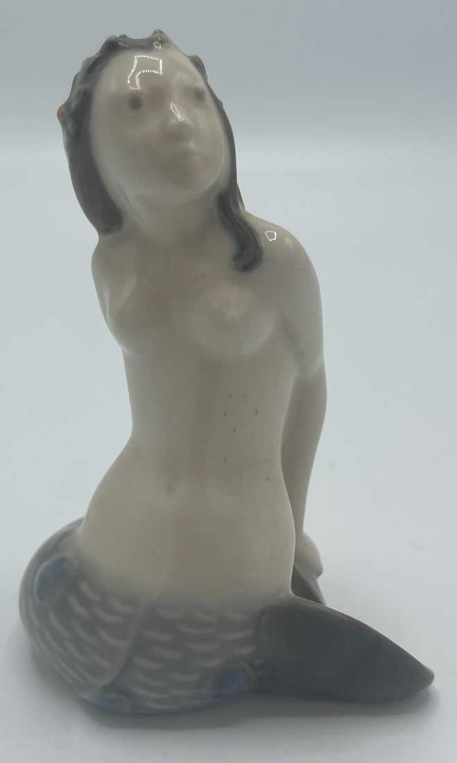 Vintage Royal Copenhagen Mermaid Porcelain Figurine (1 of 6)