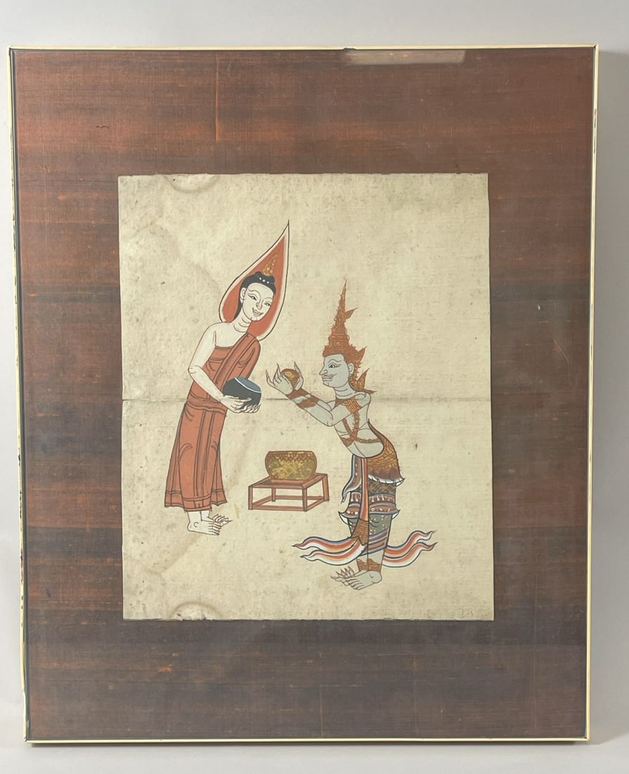 Vintage Manuscript Fine Thai Painting (1 of 16)