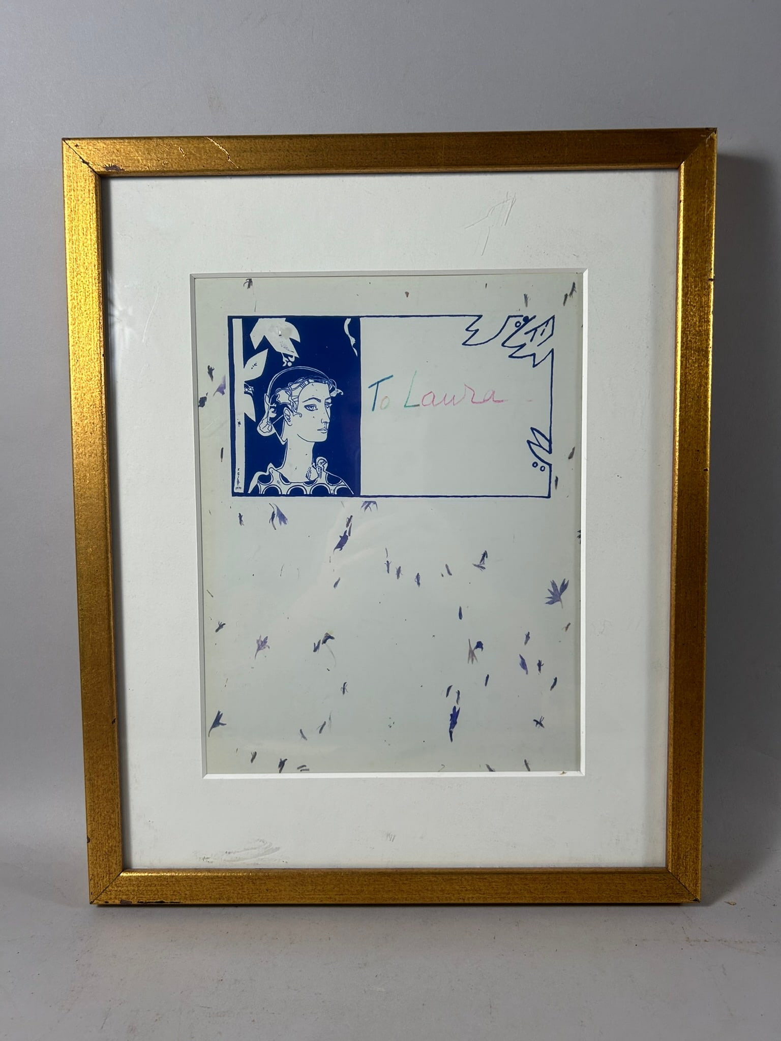 Framed Photograph Copies of F. Gilot Poem (1 of 4)