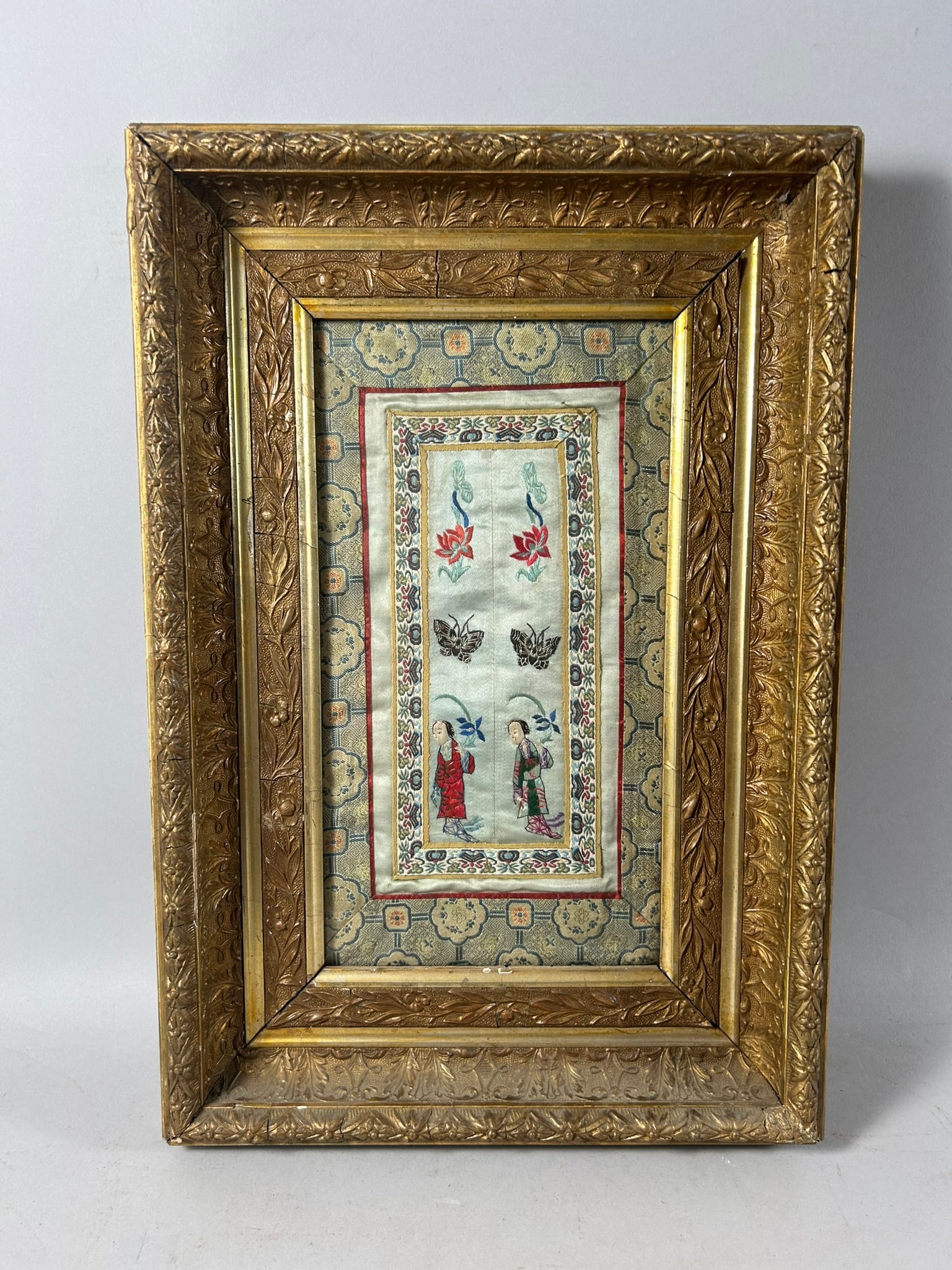 Vintage Asian Silk Embroidered Wall Art (1 of 6)
