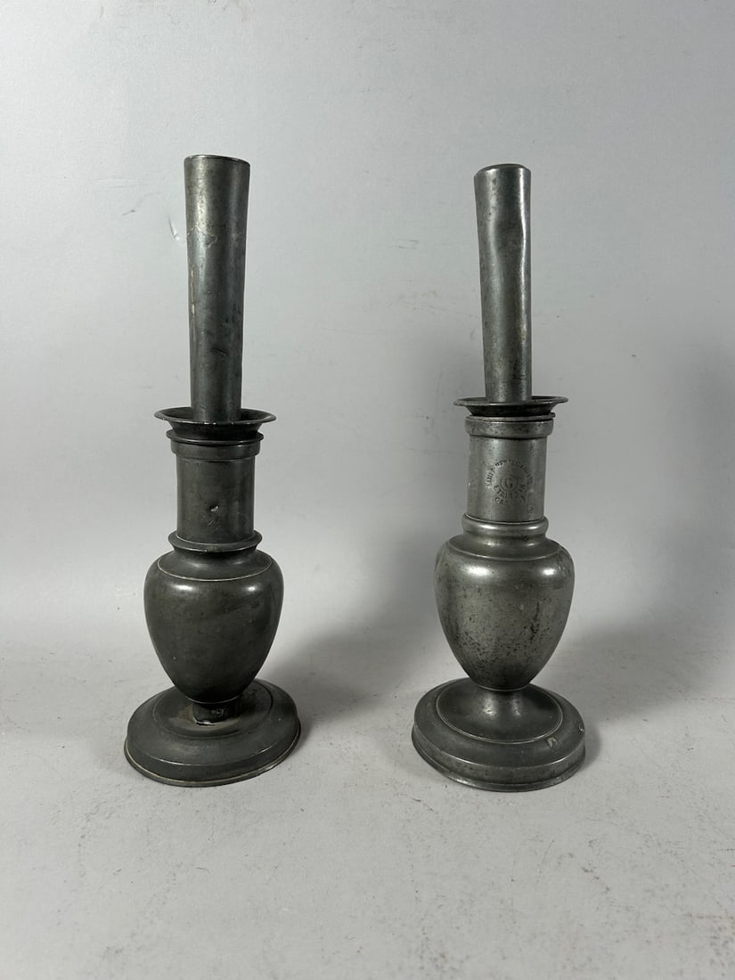 Vintage/Antique Pewter Oil Lamp (2) (1 of 5)