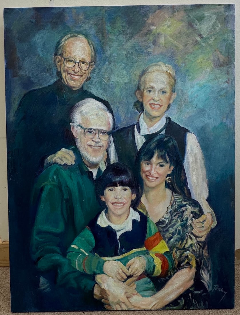 Family Portrait Oil on Canvas by Anita Kahn