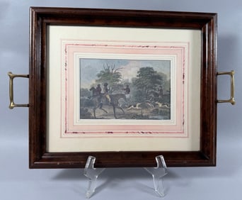 "Hunting" Etching Serving Tray