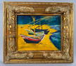 Oil Painting on Canvas Boatscape Painting