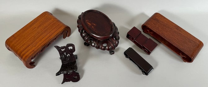 Lot of 6 - Vintage Chinese Wooden Stands