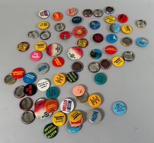 Mixed Lot of Vintage Button Pins