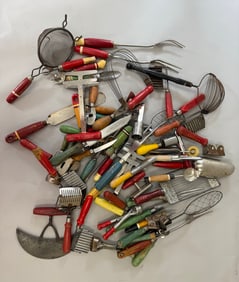Large Group of Vintage Kitchen Utensils
