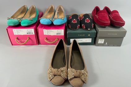 Mixed Vintage Lot of 5 - Brand Name Women Shoes: Lilly Pulitzer, Zalo, Ann Taylor & Stuart Weitzman