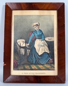 "A Year After Marriage. The Mother's Jewel," Currier & Ives, Lithograph Print.