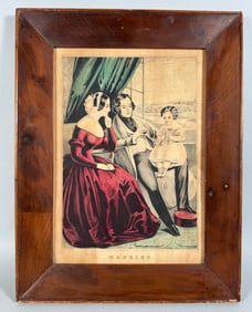"Married" 1845 Lithograph Printed by Nathaniel Currier