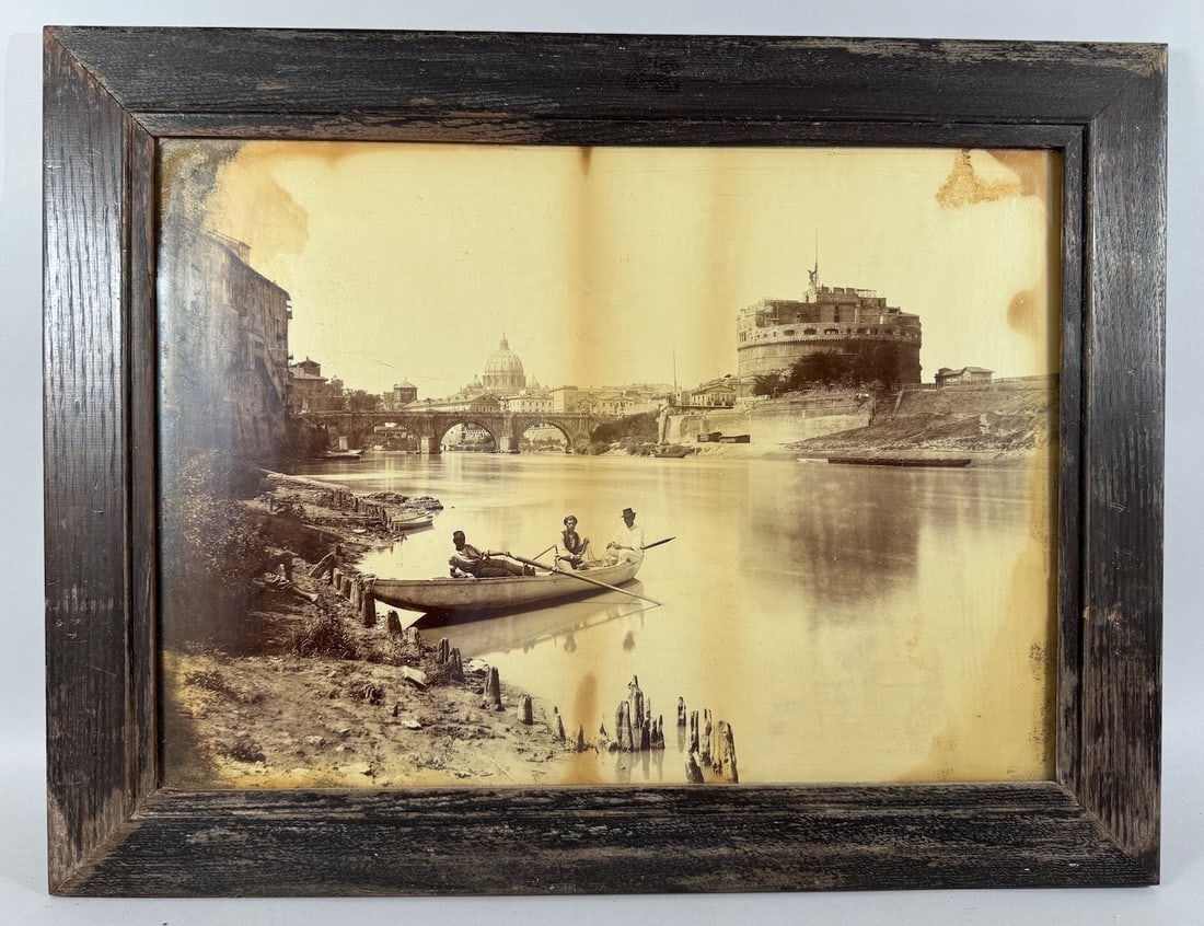 Possibly Antique James Anderson (Isaac Atkinson) Photograph of Castel S. Angelo by Tiber River . (1 of 13)