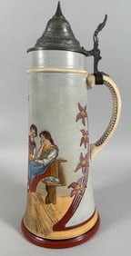 Vintage German Lidded beer Stein