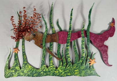 Mermaid Metal Wall Sculpture by JRR