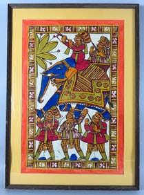 Vintage Phad Art Painting on Fabric India