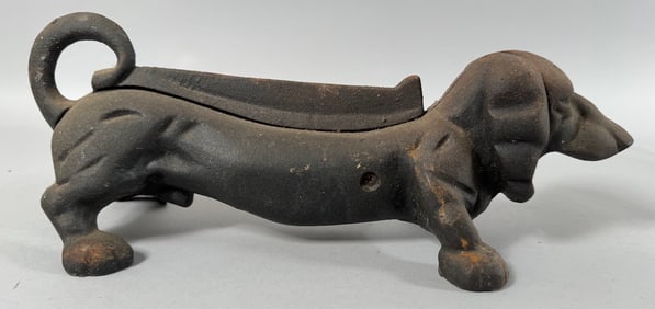 Vintage Cast Iron Dachshund Dog Boot Scraper