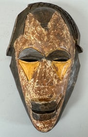 Vintage Hand Carved Wooden Tribal Mask Wall Hanging.