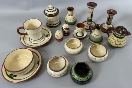 Lot of 17 - Vintage Torquay England Pottery and Devon Motto Ware