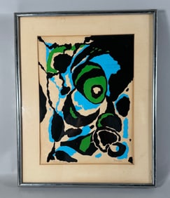 "The Reef" Abstract Lithograph by Rosado