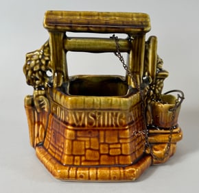 Vintage McCoy Wishing Well Planter Pottery
