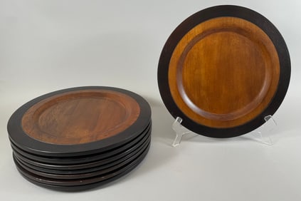 Lot of 8 - Pottery Barn Springwood Charger Plates
