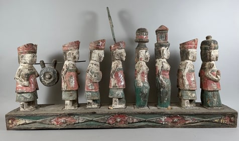 Balinese Melasti Ceremony Wood Carving