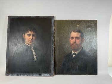 A Pair of Antique Portraits by Carnig Eksergian