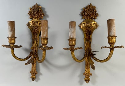 A Pair of Antique Wall Scones