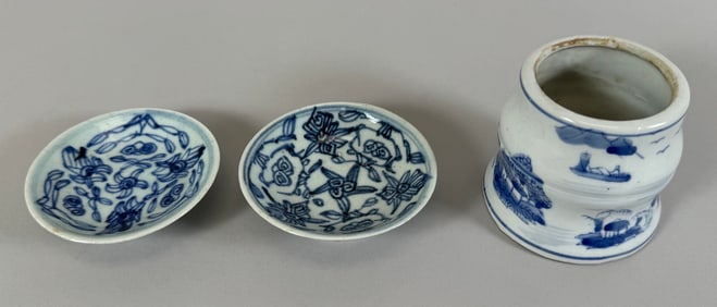 Lot of 3 - Vintage or Antique Asian Pottery