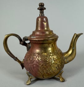 Vintage Brass Footed Teapot
