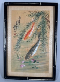 Chinese Traditional Koi Fish Painting