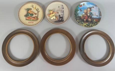 Lot of - Goebel Hummel Annual Plates with Frames.