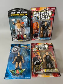 Lot of 4 - WWE and WWF Action Figures in Original Boxes: The Big Show, Series 12. Vince McMahon,