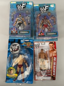 Lot of 4 - WWF Action Figures in Original Boxes S.T.O.M.P. 3 William Regal & Alberto Del Rio