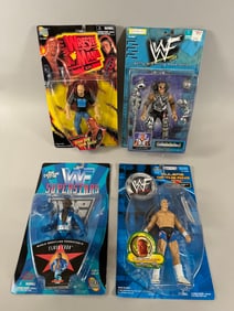 Lot of 4 - WWF Action Figures in Original Boxes Stone Cold Steve Austin S.T.O.M.P. 3 Flush Fank Bob