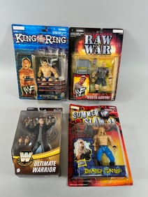 Lot of 4 - WWF Action Figures in Original Boxes Stone Cold Steve Austin Ken Shamrock Ultimate